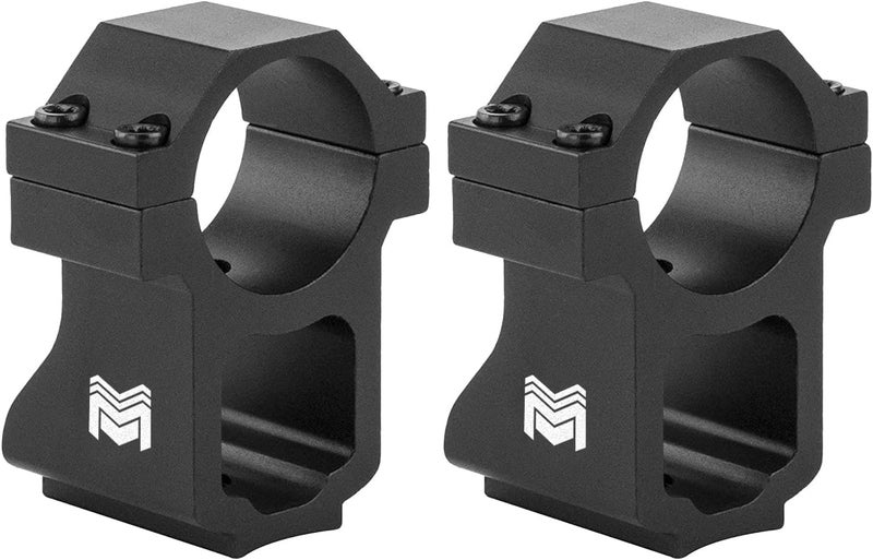 Monstrum Store حلقة نطاق متوافقة مع Ruger 10/22 | ارتفاع مركز 1.5 بوصة مع قاعدة شفافة | قطر 1 بوصة - Image 1